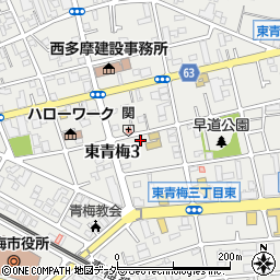東京都青梅市東青梅3丁目22-3周辺の地図