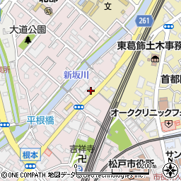 千葉県松戸市根本328周辺の地図