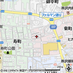 埼玉県所沢市東町8周辺の地図