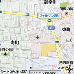 埼玉県所沢市東町8-10周辺の地図