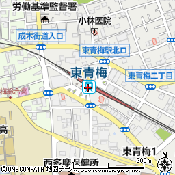 東京都青梅市東青梅1丁目9-1周辺の地図