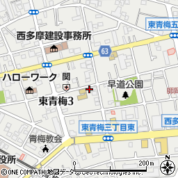 東京都青梅市東青梅3丁目22-5周辺の地図