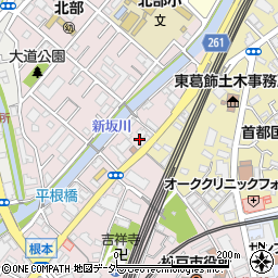 千葉県松戸市根本327周辺の地図