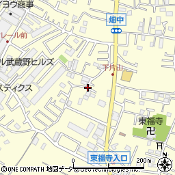 埼玉県新座市畑中周辺の地図