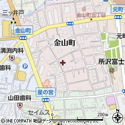 埼玉県所沢市金山町7-9周辺の地図