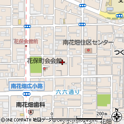 東京都足立区南花畑3丁目周辺の地図