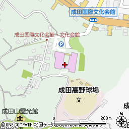 成田国際文化会館　小ホール周辺の地図