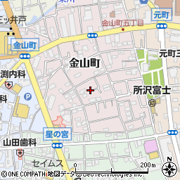 埼玉県所沢市金山町7-14周辺の地図