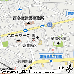 東京都青梅市東青梅3丁目21-25周辺の地図
