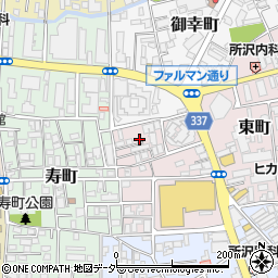 埼玉県所沢市東町9周辺の地図
