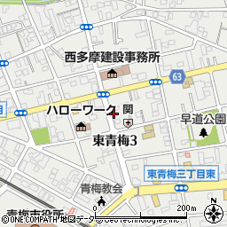 東京都青梅市東青梅3丁目21-42周辺の地図