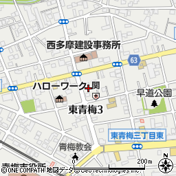 東京都青梅市東青梅3丁目21-43周辺の地図
