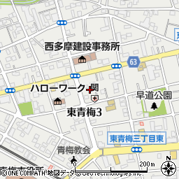 東京都青梅市東青梅3丁目21-44周辺の地図