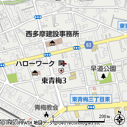 東京都青梅市東青梅3丁目21-33周辺の地図