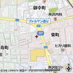 埼玉県所沢市東町11周辺の地図