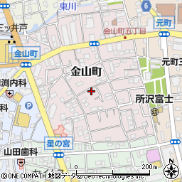 埼玉県所沢市金山町7-13周辺の地図