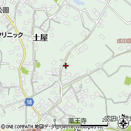千葉県成田市土屋176周辺の地図