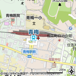 青梅駅前公衆トイレ周辺の地図