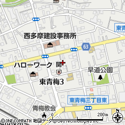 東京都青梅市東青梅3丁目21周辺の地図