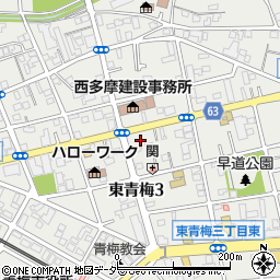 東京都青梅市東青梅3丁目21-2周辺の地図