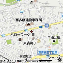 東京都青梅市東青梅3丁目21-3周辺の地図