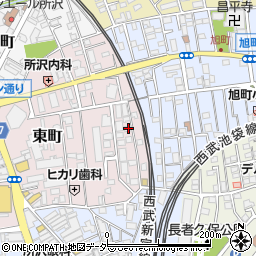 埼玉県所沢市東町15-27周辺の地図