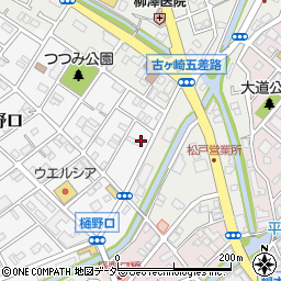 千葉県松戸市樋野口608-1周辺の地図