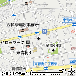 東京都青梅市東青梅3丁目21-8周辺の地図