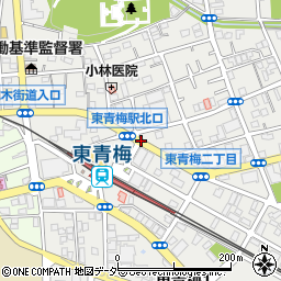 東青梅駅北口周辺の地図