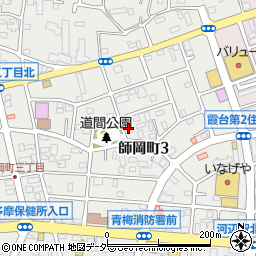 東京都青梅市師岡町周辺の地図