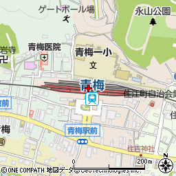 青梅駅周辺の地図