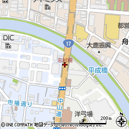 志村橋周辺の地図