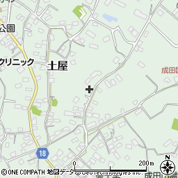 〒286-0021 千葉県成田市土屋の地図