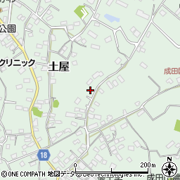 千葉県成田市土屋周辺の地図