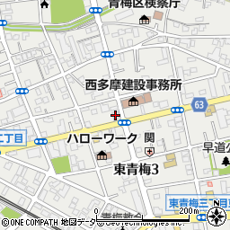 東京都青梅市東青梅3丁目13-6周辺の地図