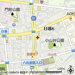 千葉県松戸市日暮6丁目189周辺の地図