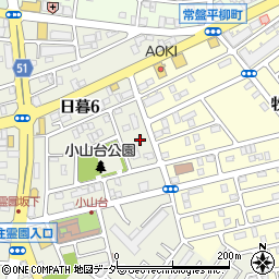 千葉県松戸市日暮6丁目121周辺の地図