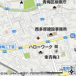東京都青梅市東青梅3丁目13-2周辺の地図