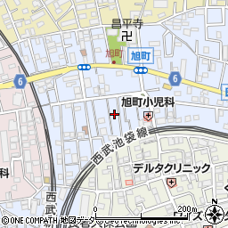 埼玉県所沢市旭町周辺の地図