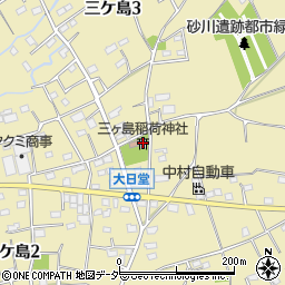 三ヶ島稲荷神社周辺の地図