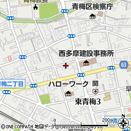 東京都青梅市東青梅3丁目13-3周辺の地図