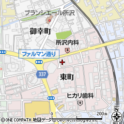 埼玉県所沢市東町21周辺の地図