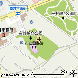 白井市役所　郷土資料館周辺の地図