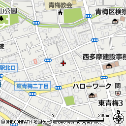 東京都青梅市東青梅3丁目4周辺の地図