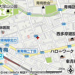 東京都青梅市東青梅3丁目4-34周辺の地図