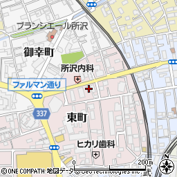 埼玉県所沢市東町20-10周辺の地図