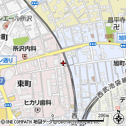 埼玉県所沢市東町17周辺の地図