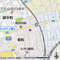 埼玉県所沢市東町19周辺の地図