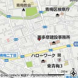 東京都青梅市東青梅3丁目14周辺の地図