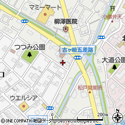 千葉県松戸市古ケ崎71周辺の地図